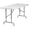 Atlas Commercial Products Titan Series™ 72"Lx30"W Adj Height Granite Wht Plastic Folding Table PFT23-3072ADJ